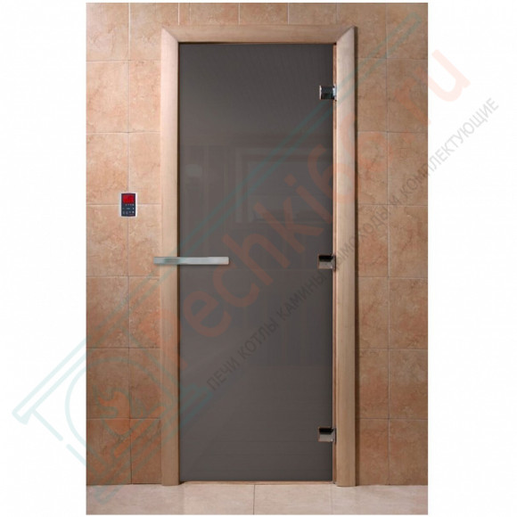 Стеклянная дверь для бани графит 1900х700 (DoorWood) в Нижнем Новгороде