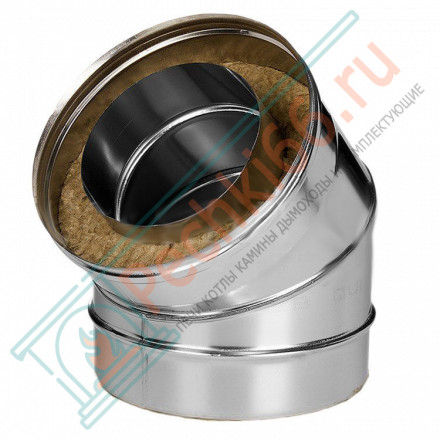 Отвод 45° с изол (НЕРЖ-321/0,5-НЕРЖ-439/0,5) d-180/260 (Дымок-Lux)