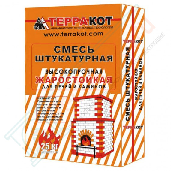 Смесь глино-шамотная "Терракот", штукатурная жаростойкая высокопрочная, 10 кг (Терракот) в Нижнем Новгороде
