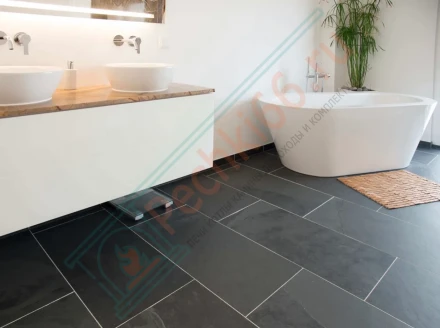 Плитка сланец Black Natural Brazil 600 x 300 x 10 мм (1,08 м2 / 6 шт)