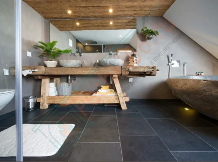 Плитка сланец Black Natural Brazil 600 x 300 x 10 мм (1,08 м2 / 6 шт)