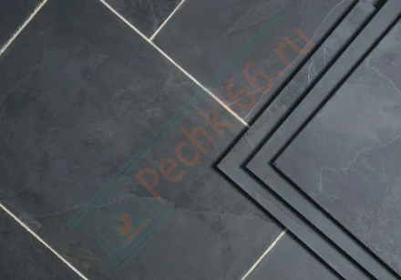 Плитка сланец Black Natural Brazil 600 x 300 x 10 мм (1,08 м2 / 6 шт)