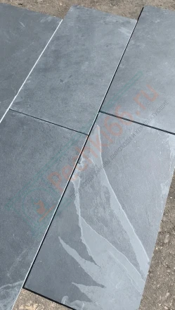 Плитка сланец Black Natural Brazil 600 x 300 x 10 мм (1,08 м2 / 6 шт)