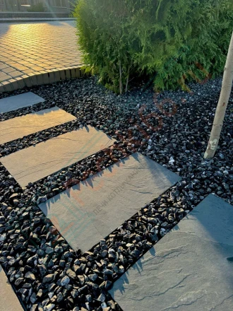 Плитка сланец Black Natural Brazil 600 x 300 x 10 мм (1,08 м2 / 6 шт)