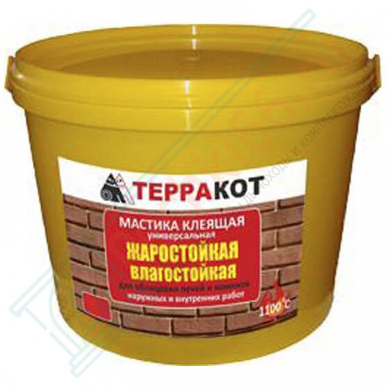 Мастика жаростойкая, универсальная "Терракот" 1,5 кг (Терракот) в Нижнем Новгороде