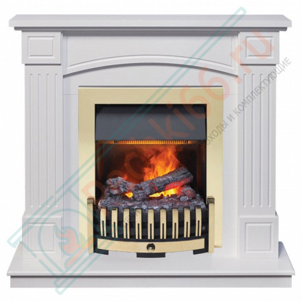 Каминокомплект Boston - Белый (Высота 925см) с электроочагом Danville Brass FB2 (Dimplex)
