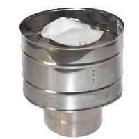 Оголовок с дефлектором (НЕРЖ-439/0,5-ОЦИНК/0,5) d-130/200 (УМК)