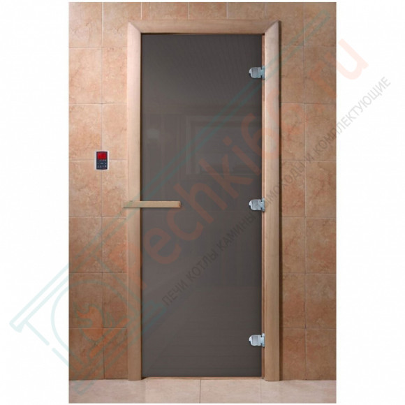 Стеклянная дверь для бани "Сумерки" графит 2000х800 (DoorWood) в Нижнем Новгороде
