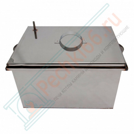 Коптильня нержавеющая с гидрозатвором большая (Везувий)