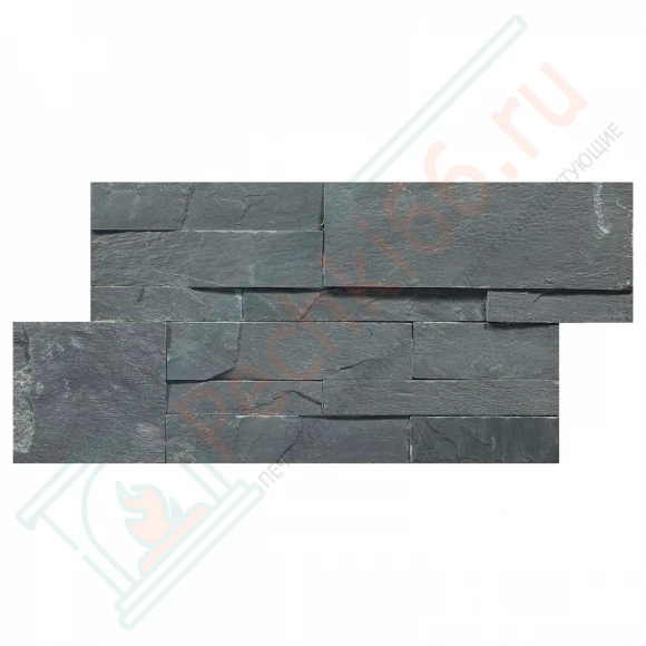 Плитка из камня Сланец чёрный 350 x 180 x 10-20 мм (0.378 м2 / 6 шт) в Нижнем Новгороде