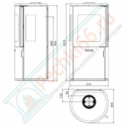 Печь-камин Nordic 7 AIR (Varde)