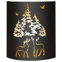 Абажур BLACK (AISI 430) тип 2 "Олени" (Везувий)