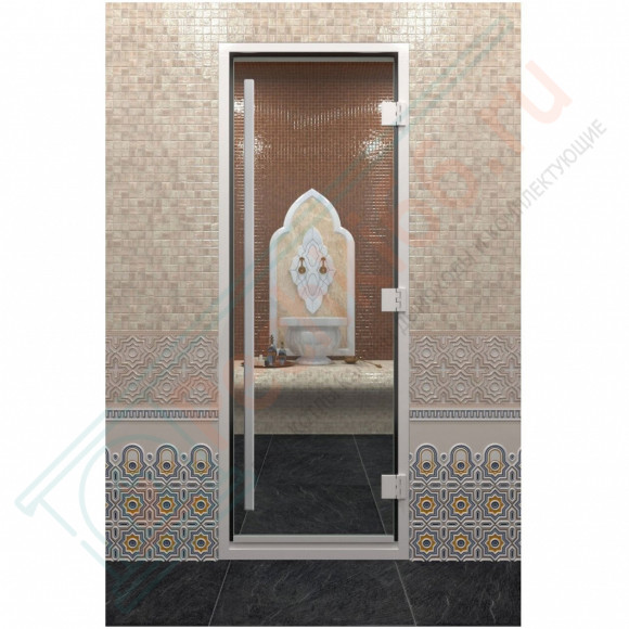 Стеклянная дверь DoorWood «Хамам Престиж прозрачное» 190х70 см в Нижнем Новгороде