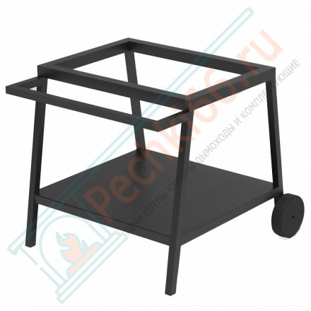 Стальной мангал "Турист 2" на подставке, с чугунной решеткой "Стейк" (Везувий)