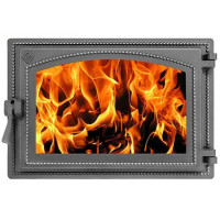 Дверца каминная чугунная 230, антрацит (Везувий)