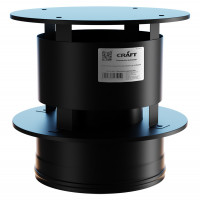 Оголовок с ветрозащитой (AISI-316L/0,8-430/ЭМАЛЬ) d-150/250 (Craft-HF-50BP)