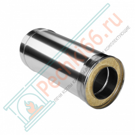 Сэндвич труба для дымохода L=500 (НЕРЖ-321/0,5-НЕРЖ-439/0,5) d-180/260 (Дымок-Lux)