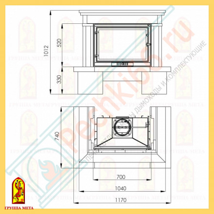 Облицовка Неаполь 715 У, бежевый, бежево-коричневый (Мета)