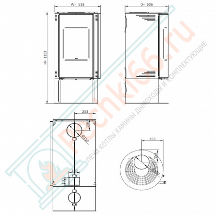 Печь-камин Amber Porte Vidro (Solzaima)