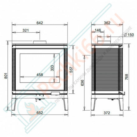 Печь-камин KAZAN GA (INVICTA)