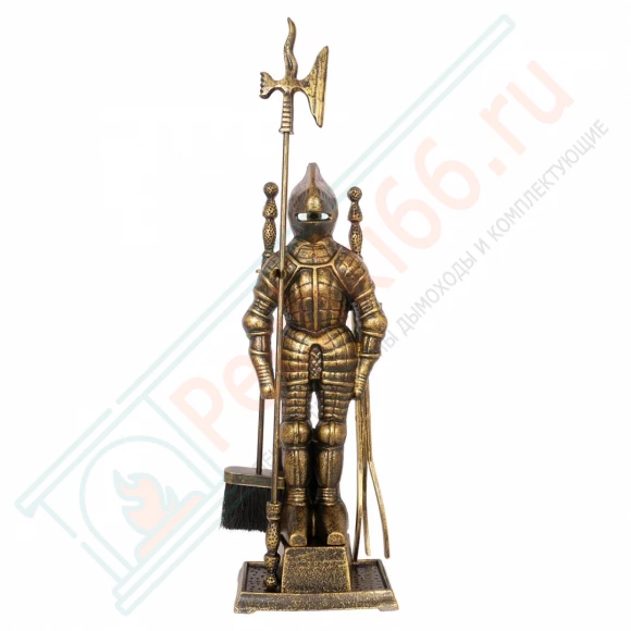 Набор каминный D50011АGК Рыцарь (4 предмета, 79см, античное золото/черный), на подставке в Нижнем Новгороде