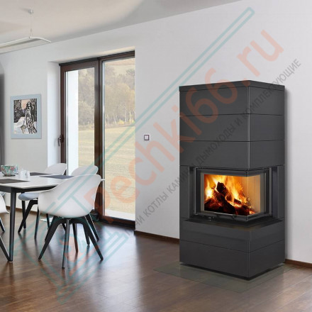 Печь-камин Cara R/L Akum металл (Romotop)