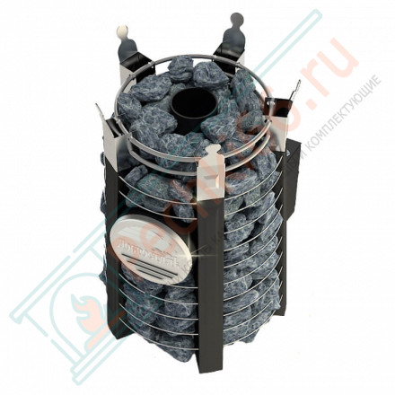 Банная печь Августа СТОУН стронг со стеклом (Добросталь)