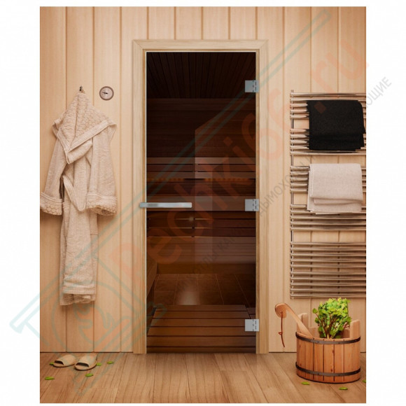 Дверь для бани и сауны Эталон, бронза 10мм, 190х70 см (по коробке) (DoorWood) в Нижнем Новгороде