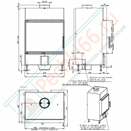 Стальная топка HEAT 2G 59.50.01 (Romotop)