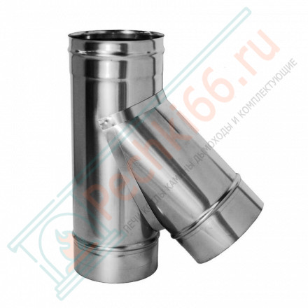 Тройник 45° без изол (НЕРЖ-321/0,8) d-200 (Дымок-Lux)