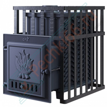 Чугунная печь для бани Гефест GFS-ЗК 30 в сетке (ТехноЛит)