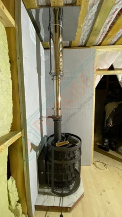 Чугунная печь для бани ТехноЛит AVANGARD ЗК 25 (П2) Ураган (монтаж 03.2023)