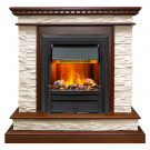 Электрический каминокомплект Calgary - Дуб / Сланец белый с очагом Brookline Black (Dimplex) Электрический каминокомплект Calgary - Дуб / Сланец белый с очагом Brookline Black (Dimplex)