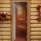 Стеклянная дверь для бани Престиж PRO, бронза 2000х800 (DoorWood)