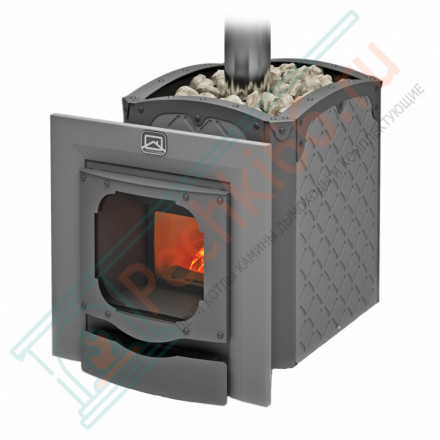 Чугунная банная печь Былина 24 Ч Панорама (Теплодар)