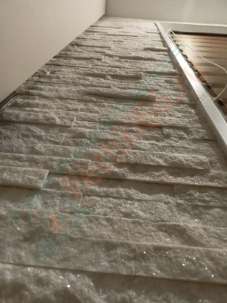 Плитка Кварцит белый 600 x 150 x 15-20 мм (0.63 м2 / 7 шт)