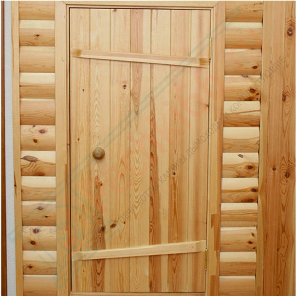 Входная деревянная дверь для бани 1750x750x40 сосна (Россия) в Нижнем Новгороде