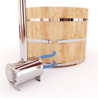 Японская баня Фурако круглая с внешней печкой 200х200х120 (НКЗ)