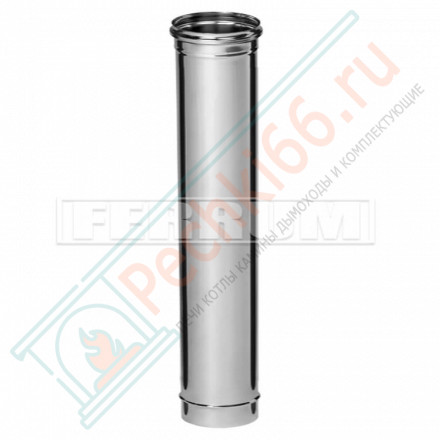 Дымоход L=1м (НЕРЖ-430/0,8) d-115 (Ferrum HF)
