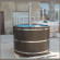 Японская баня Фурако круглая с пластиковой вставкой с внутренней печкой 200х200х120 (НКЗ) в Нижнем Новгороде
