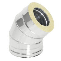 Отвод Термо OT-Р 45° с хомутом (316-0.8/304-0.5) d-250/350 (ТиС Промо)