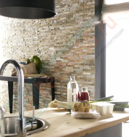 Плитка Сланец бежевый 600 x 150 x 15-20 мм (0.63 м2 / 7 шт)