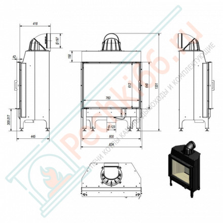 Стальная топка NADIA/13 (Kratki)