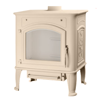 Чугунная печь-камин LCI Premium LUX, Бежевый (Liseo Castiron) до 160м3