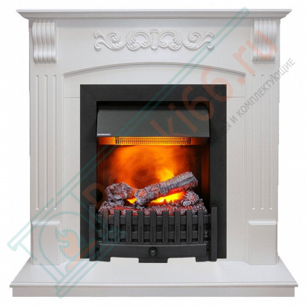 Электрический каминокомплект Sorrento угловой - Белый дуб с очагом Danville Black FB2