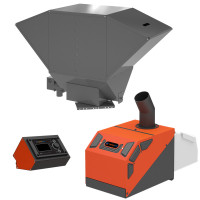 ​Пеллетная горелка 26 Комфорт 2.0​ (горелка+пу+механизм+котельный бункер 2.0) (Теплодар)