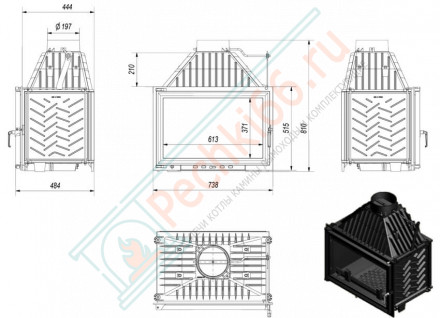 Чугунная топка Oliwia (Kratki)