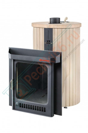 Дровяная банная печь Ферингер Малютка ПФ "Окаменевшее дерево перенесённый рисунок" до 18 м³