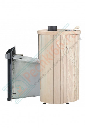 Дровяная банная печь Ферингер Малютка ПФ "Окаменевшее дерево перенесённый рисунок" до 18 м³