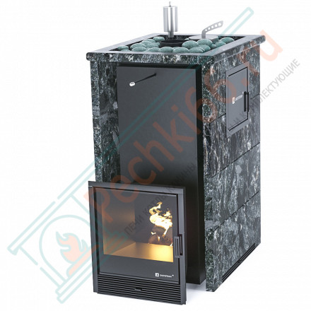 Печь для бани Геленджик-М2 в пироксените с открытым верхом (ИзиСтим)